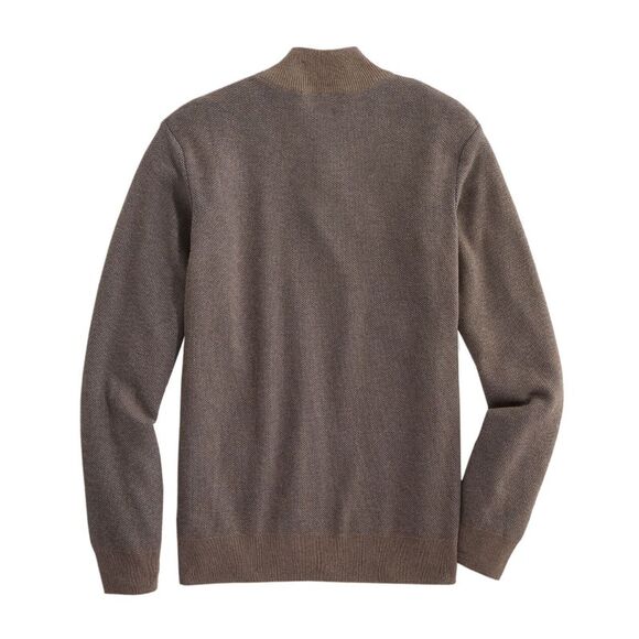 Vineyard Vines Mens Offshore On-The-Go Quarter Zip Sweater Small Brown  NWT $188 - Picture 2 of 3